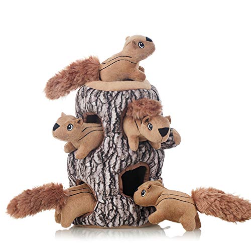 Laifug Hidden Squirrel Plush Dog Toy