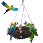 Keersi Natural Rattan Winter Warm Nest Medium Large Bird Swing