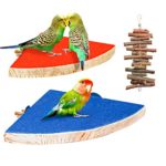 S-Mechanic 2 Pack Bird Perch Stand Birdcage