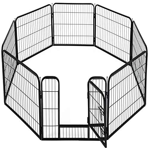 BestPet Outdoor/Indoor 40 Inches Metal Dog Fence