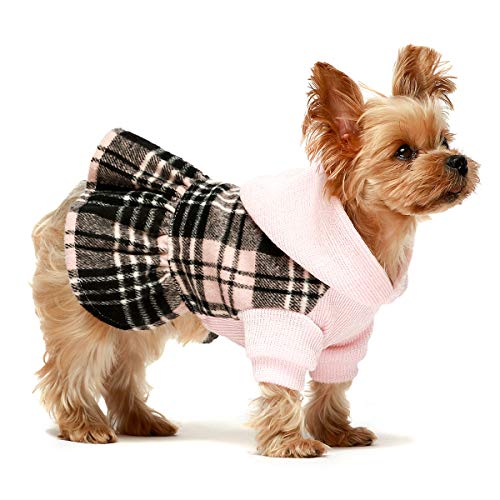 Pink Medium Dog Dress Hoodie Sweatshirts