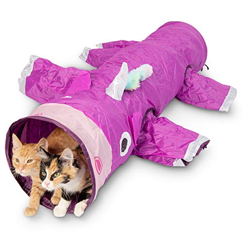 Dogs, Cats Tunnel Boredom Relief Toys with Crinkle Feather String