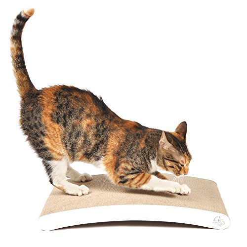 4CLAWS Curve Scratching Pad (White)