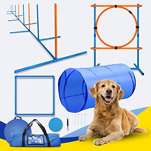 Dog Agility Training Equipment Set Adjustable Hurdles