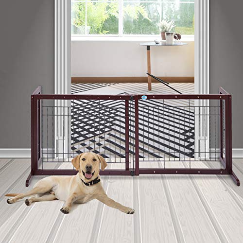 COZIWOW 39.8” Wood Dog Pet Indoor Safety Gate
