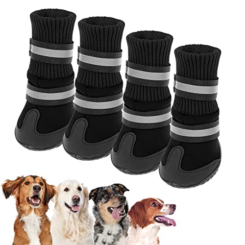 SUNFURA Lightweight Dog Boots Winter Dog Shoes