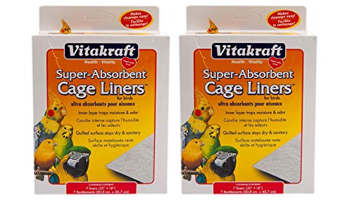 Vitakraft 7-Pack Super Absorbent Cage Liners for Birds