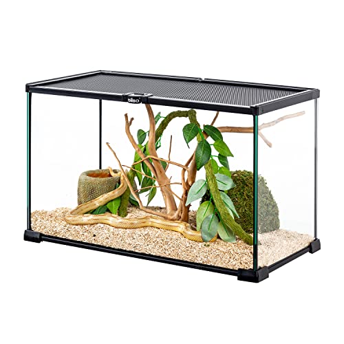 OIIBO 10 Gallon Reptile Glass Terrarium