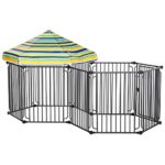 Dog Playpen with Door & Removable Cover