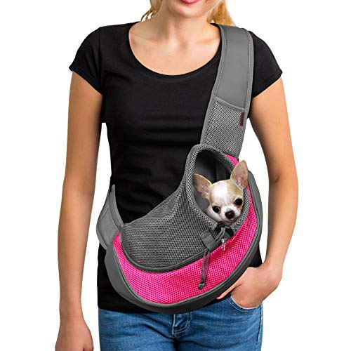 Breathable Mesh Travel Safe Sling Bag Carrier for Dogs Cats