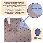 Washable Dog Pee Pads with Puppy Grooming Gloves - Image 2