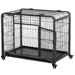 PawHut Folding Design Heavy Duty Metal Dog Cage