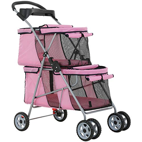 Travel Pet Carriers Bag Jogger Stroller for Small Medium Dogs Cats