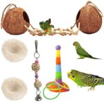 kathson Bird Hides Coconut Nest with Ladder Perches