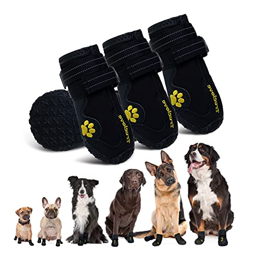 Reflective Non Slip Pet Booties for Medium Large Dogs