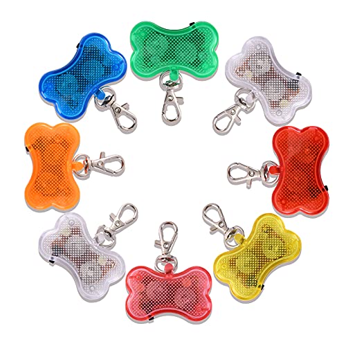 CZASG 8 Pack Led Dog Tags Glowing Pet Id Tag