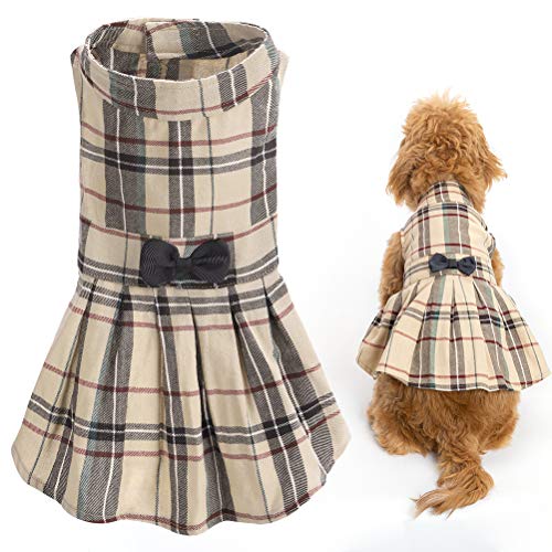 CHOLOGIFT Classic Plaid Dog Dress