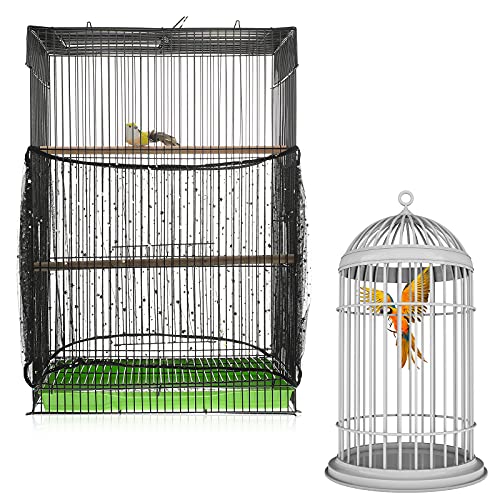 2 Pieces Bird Cage Cover Black Stars Birdcage