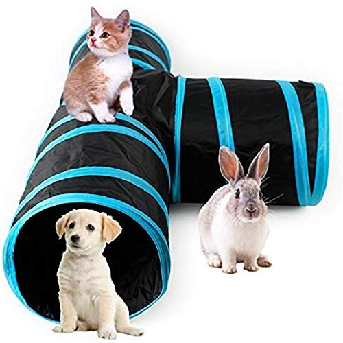 AikoPets Collapsible 3 Way Cat Tube Kitty Tunnel