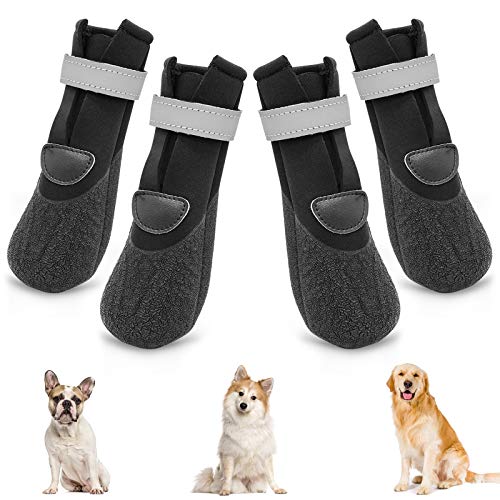 WBYJ Dog Boots 4 Pieces Waterproof