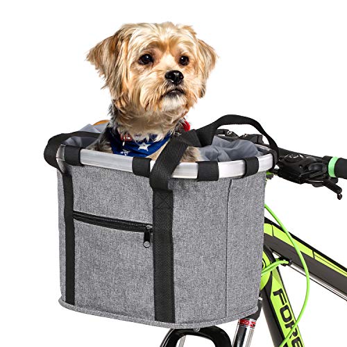 Small Pet Cat Dog Carrier Bicycle Handlebar Front Basket