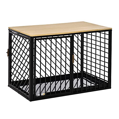 Dog Crate End Table w/Cleaning Tray