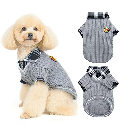 PUPTECK Soft Warm Dog Sweater Cute Knitted