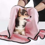 Large Dog Bath Towel with Pet Hair Remover Brush