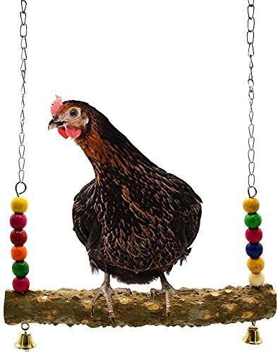 Mrli Pet Chicken Swing Toys with Natural Wooden