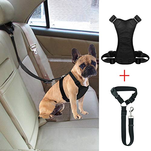 BWOGUE Dog Safety Vest Harness with Seat Belt