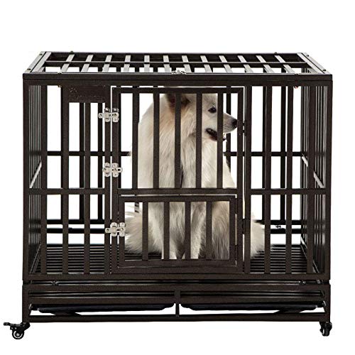 Metal Dog Cage Pet Kennel Crate Heavy Duty