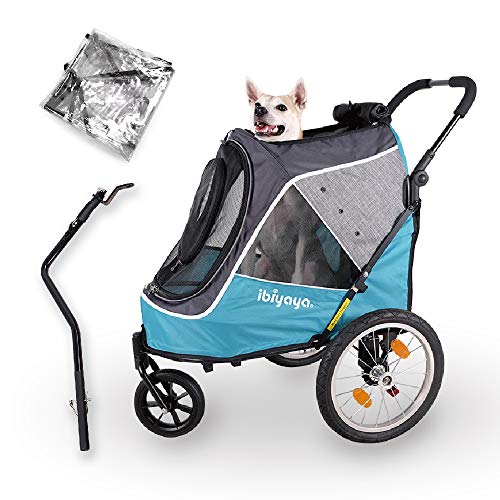 2-in-1 Happy Pet Dog Stroller and Bike Pet Trailer