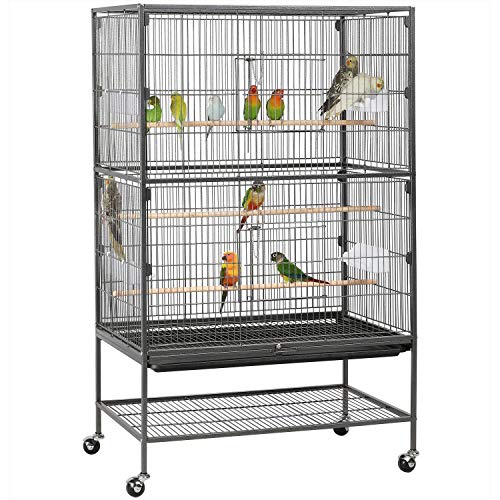52-inch Wrought Iron Standing Large Flight King Bird Cage