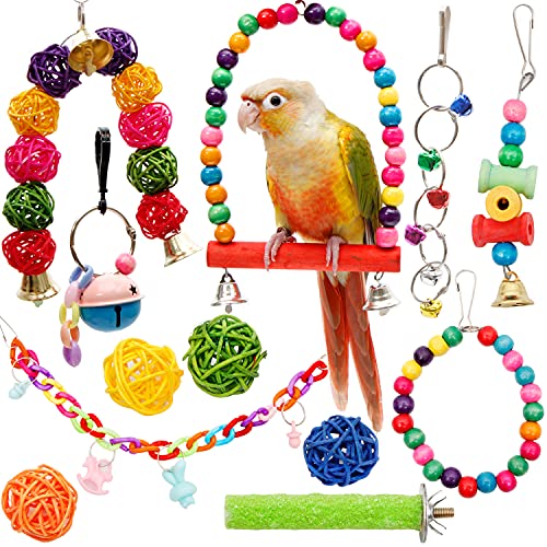Bird Cage Parrot Toys Hanging Bell