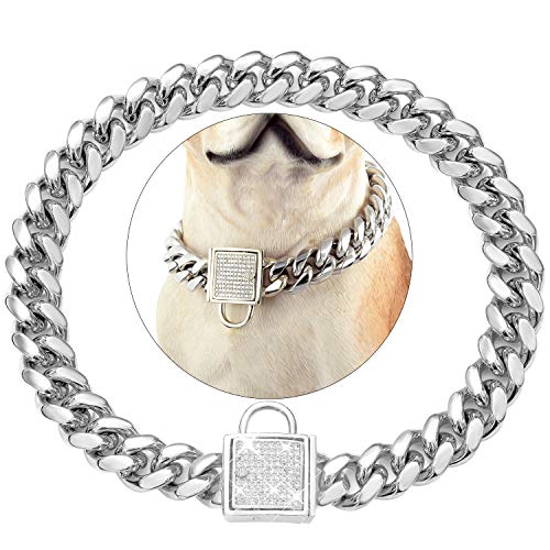 Dog Collar with Zirconia Locking