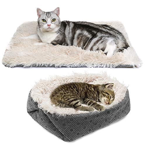 PUPTECK Furry Self Warming Cat Bed Mat