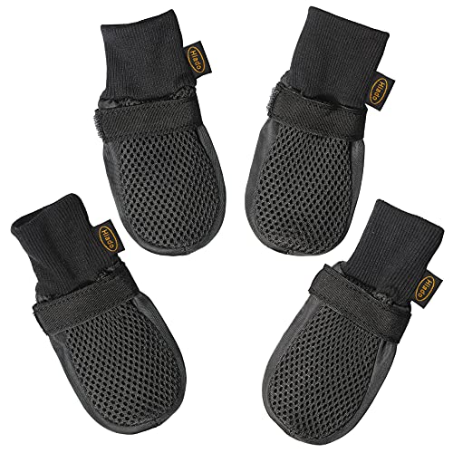 Dog Shoes Boots with Mesh Nonslip Rubber Soles