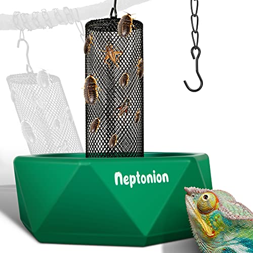 NEPTONION Hookable Chameleon Feeding Bowl Bugs Bar