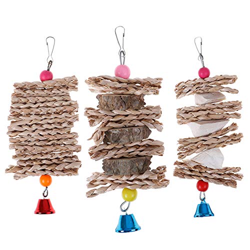 kathson Bird Chewing Toys with Bell Suitable for Small Birds