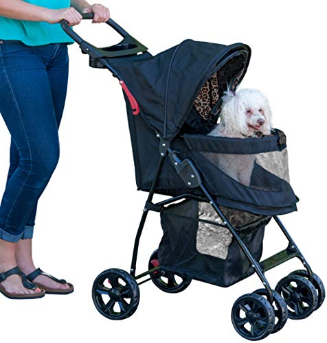 Pet Stroller for Cats/Dogs, Zipperless Entry