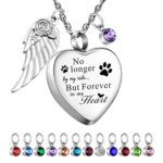 Cremation Necklace for Pet Dog Cat Paw Print