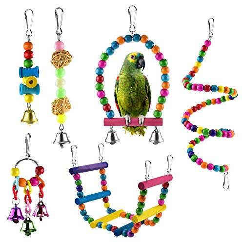 Bird Swing Toy Colorful Chewing Hanging Hammock