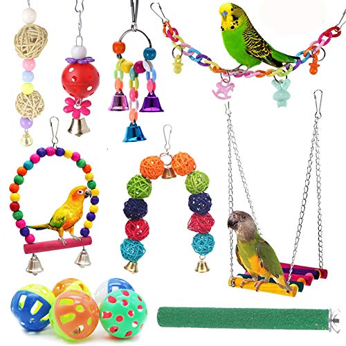 12 Packs Bird Toys Parrot Swing Toys