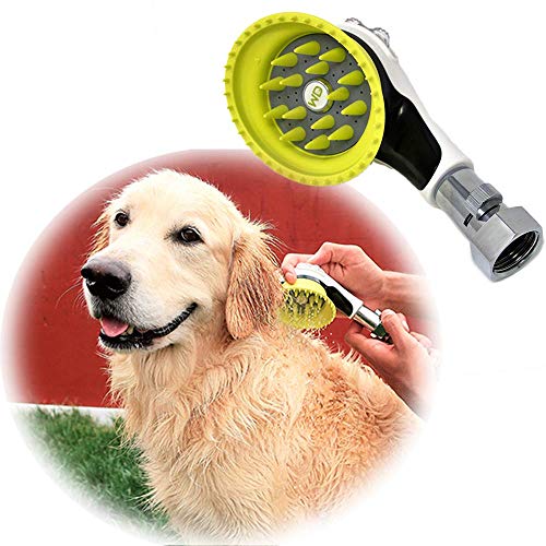 Garden Hose Nozzle for Dog Washing with Splash Shield