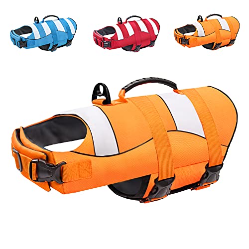 Ripstop Dog Life Vest Adjustable with Strong Buoyancy