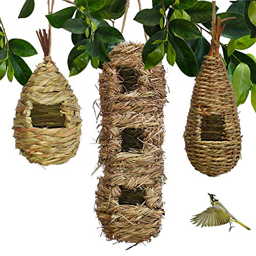 Hand-Woven Teardrop Shaped Eco-Friendly Birds Cages