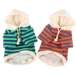 Striped Dog Hoodie with Hat