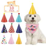 Party Hats Dog Birthday Hats for Pets Doggie Birthday Bandana Set