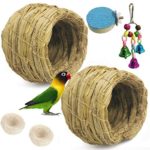 kathson Straw Bird Nest Natural Fiber Birdcage Birdhouse