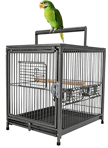 Portable Heavy Duty Travel Bird Parrot Carrier Cage